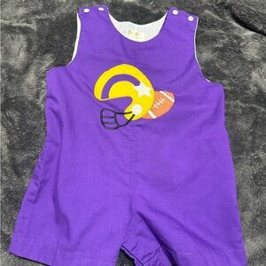 Purple Kids One Piece with Football Design